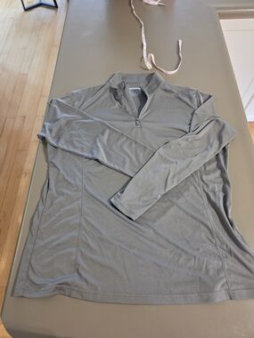 Light Grey Quarter-Zip Performance Pullover